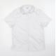 George Boys White Cotton Basic Button-Up Size 13 Years Collared Button