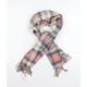George Womens Pink Plaid Knit Scarf