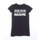 Miss Selfridge Womens Black Cotton T-Shirt Dress Size S Round Neck - bonjour madame