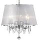 Venetian 5 Light Multi Arm Ceiling Pendant Chrome, Crystals with Shade, E14