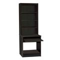 R White Desk Drawer Unit With OSD Hutch, Black Havana