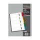 Ryman 5 Part Dividers Indexed Extra Wide Coloured Tab, white