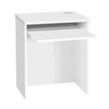 R White Small Desk with Slide-out Keyboard Shelf, white