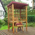 Charles Taylor Wentworth Single Seat Arbour with Cover, Burgundy
