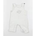 Mothercare Baby White Dungaree One-Piece Size Newborn