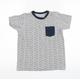 Lilly & Dan Boys Grey Striped Basic T-Shirt Size 9-10 Years