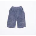 Mini kidz Boys Blue Corduroy Cargo Trousers Size 6-9 Months