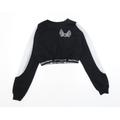 Gildan Womens Black Pullover Jumper Size S