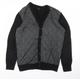 CCS Mens Black Argyle/Diamond Cardigan Jumper Size XL