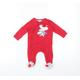 John Lewis Baby Red Bodysuit Size 0-3 Months - CHRISTMAS