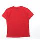 River Island Mens Red Cotton T-Shirt Size S Round Neck
