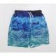Primark Boys Blue Geometric Cargo Shorts Size 11-12 Years - Swim Shorts