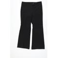 Liquid Womens Black Striped Trousers Size 34 in L29 in - Bootcut