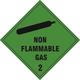 Non flammable gas Class 2 - Self Adhesive Diamond Label - 100 x 100mm