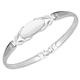 Sterling Silver Bauxite Oval Celtic Clip Bangle