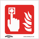 Sealey Rigid Plastic Fire Alarm Symbol Sign Pack of 10