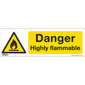 Sealey Rigid Plastic Danger Highly Flammable Sign Pack of 10