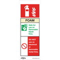 Sealey Self Adhesive Vinyl Foam Fire Extinguisher Sign Pack of 10