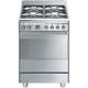 Smeg SUK61PX8 60cm "Concert" Cooker with Multifunction Pyrolytic Oven and Gas hob Energy rating A