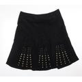 Per Una Womens Black Polyester A-Line Skirt Size 18