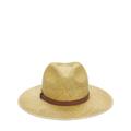 Straw Brimmed Hat W/ Horsebit Detail