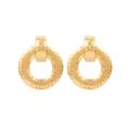 1980s Vintage Chanel Door Knocker Clip-On Earrings