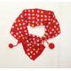 Gap Womens Red Polka Dot Knit Scarf - Pom Poms