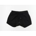 SheIn Womens Black Polyester Sweat Shorts Size M Regular Drawstring