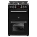 Belling Farmhouse 60DF 60cm Double Oven Dual Fuel Mini Range Cooker - Black