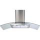 CDA 100cm Curved Glass Chimney Cooker Hood - Stainless Steel