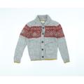 M&Co Boys Grey Knit Jacket Coatigan Size 12-13 Years