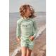 Carly Kids Recycled Rash Vest - Green