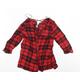 River Island Womens Red Check Basic Button-Up Size 10