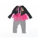 F&F Girls Black Striped Babygrow One-Piece Size 18 Months - Fancy Dress