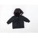 F&F Baby Black Basic Coat Coat Size 0-3 Months