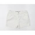 Primark Girls White Cotton Hot Pants Shorts Size 12-13 Years Regular