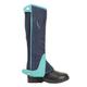 Hy Equestrian Belton Childrens Half Chaps Navy/Teal - Medium