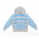 Nike Boys Grey Striped Pullover Hoodie Size S
