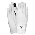 Hy Equestrian Sparkle Touch White Riding Gloves - Small