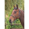 Shires Rope Control Headcollar Black/White - One Size