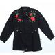 Happy star Womens Black Floral Jacket Coat Size 8