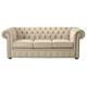 Chesterfield Handmade Leather Shelly Stone 3 Seater Sofa Settee