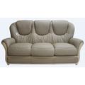 Juliet Genuine Italian Leather 3 Seater Sofa Settee Coffee Milk