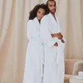 Unisex Cotton Classic Robe, White, M