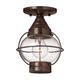 HK/CAPECOD/F Outdoor 1 Lt Flush Solid Bronze Ceiling Light