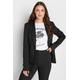 Lts Tall Black Scuba Crepe Blazer 10 Lts | Tall Women's Blazer Jackets