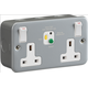 KnightsBridge 13A 2G DP RCD Switched Socket - 30mA (Type A)