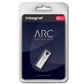 Integral Metal Flash Drive 2.0 ARC USB - 64GB