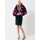 French Connection Esra Faux Fur Jacket, Pink/Multi