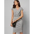 Ted Baker Michah Textured Pencil Dress, Light Grey